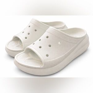 Crocs Crush Slide Bone Platform Sandals Unisex W11 M9 EUC 208731